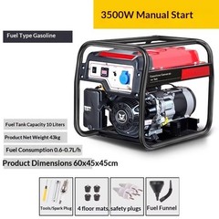 Gasoline Generator 220V Home Use Outdoor Compact Inverter Quiet Portable