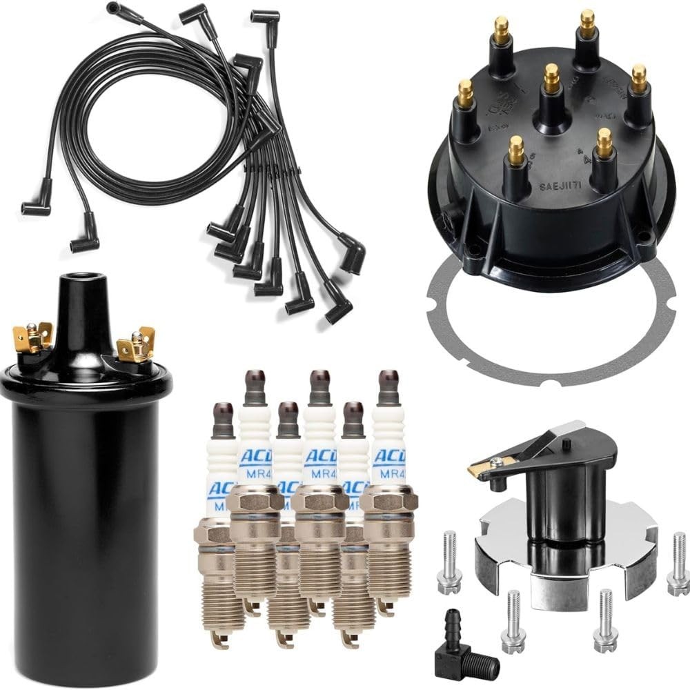 Mercruiser Thunderbolt 4.3 L V6 DISTRIBUTOR CAP ROTOR SPARK PLUG WIRES KIT SET