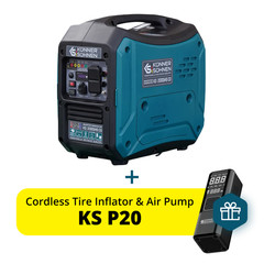 Konner Sohnen 2000W Portable Dual Fuel Inverter Generator + Free Tire Inflator