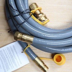CALPOSE 1/2″ Natural Gas Hose 25 ft Quick Disconnect Extension Line Burntouch