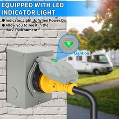 OPL5 30AMP Generator Power Inlet Box with Pre Punched Knockouts, NEMA…