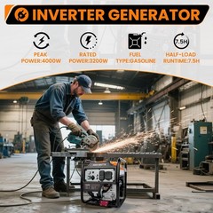 4000Watt Portable Generator Gas Powered Inverter 4 Stroke 208cc Engine Generator