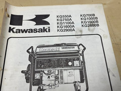Vintage 1981 Kawasaki KG550A – 2600B Portable Generator Preparation Instructions