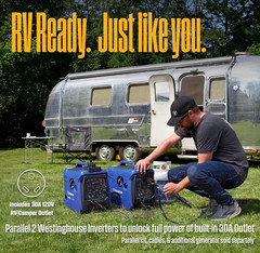 2550W Super Quiet Portable Inverter Generator, RV Ready, Dual Fuel