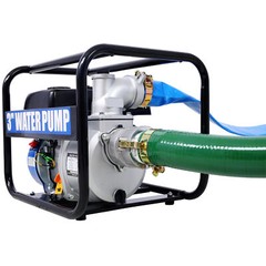 Gas Powered Semi Trash Pump 209cc 7HP 4 Stroke OHV Engine Discharge&Suction Hose