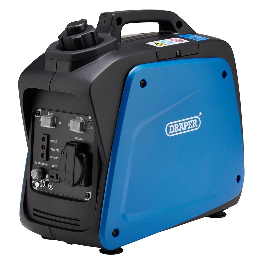 Draper Petrol Inverter Generator 700W Voltage 230V Fuel tank 2.1L 95176