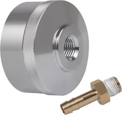 Extended Run Gas Cap Adapter w/ Brass Hose for Yamaha EF2000is EF1000is (Silver)