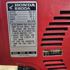 Honda G25 E600 Generator Vintage Restoration Parts or Parts UNTESTED