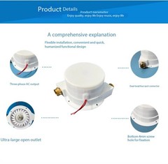 Mini Impulse Water Turbine Generator Dual Nozzle High Power Hydro Electric Tool