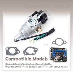 Carburetor Compatible with Westinghouse Wgen11500TFc Wgen10500TFc Tri Fuel