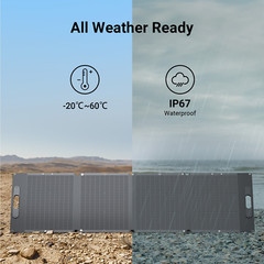 2200W 5300Wh Power Station w/ Expandable Battery + 2x Folding Solar Panel 210W