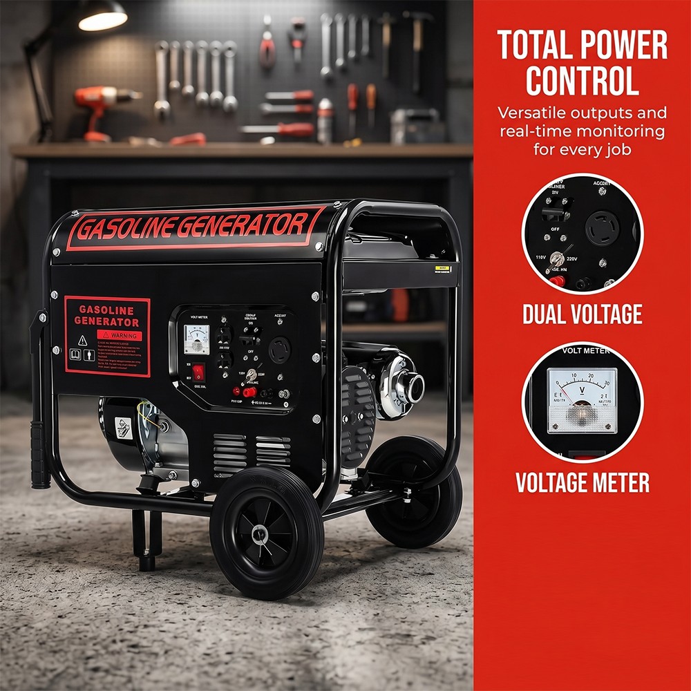 3800W Gas Inverter Generator Manual Start 110V&220V Generators Portable Quiet