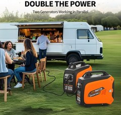 2500W Portable Gas Generator Inverter Quiet CO Sensor Outdoor Power Equipment