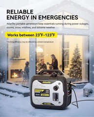 Portable Quiet Inverter Generator 2.3kW 120V Silent Power AT2300i