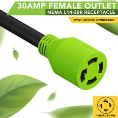 Generator Extension Cord 25 Ft 4 Prong Power Cable 10 4 30 Amp Adapter Plug New