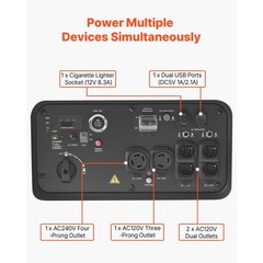 10000W Peak Quiet Inverter Generator, Remote Start, Gas Powered, RV Ready