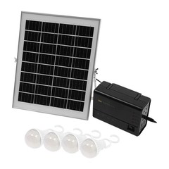Solar Inverter, Power Generator, Solar Generator with Bulbs & Solar Panel