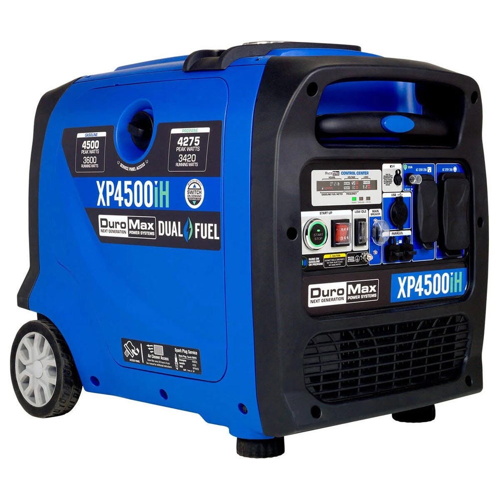 DuroMax XP4500iH 4,500 Watt Portable Dual Fuel Inverter Generator w/ CO Alert