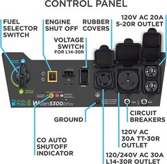 Westinghouse 6,500-Watt Portable Hybrid RV Ready Dual Fuel Gas Powered Generator