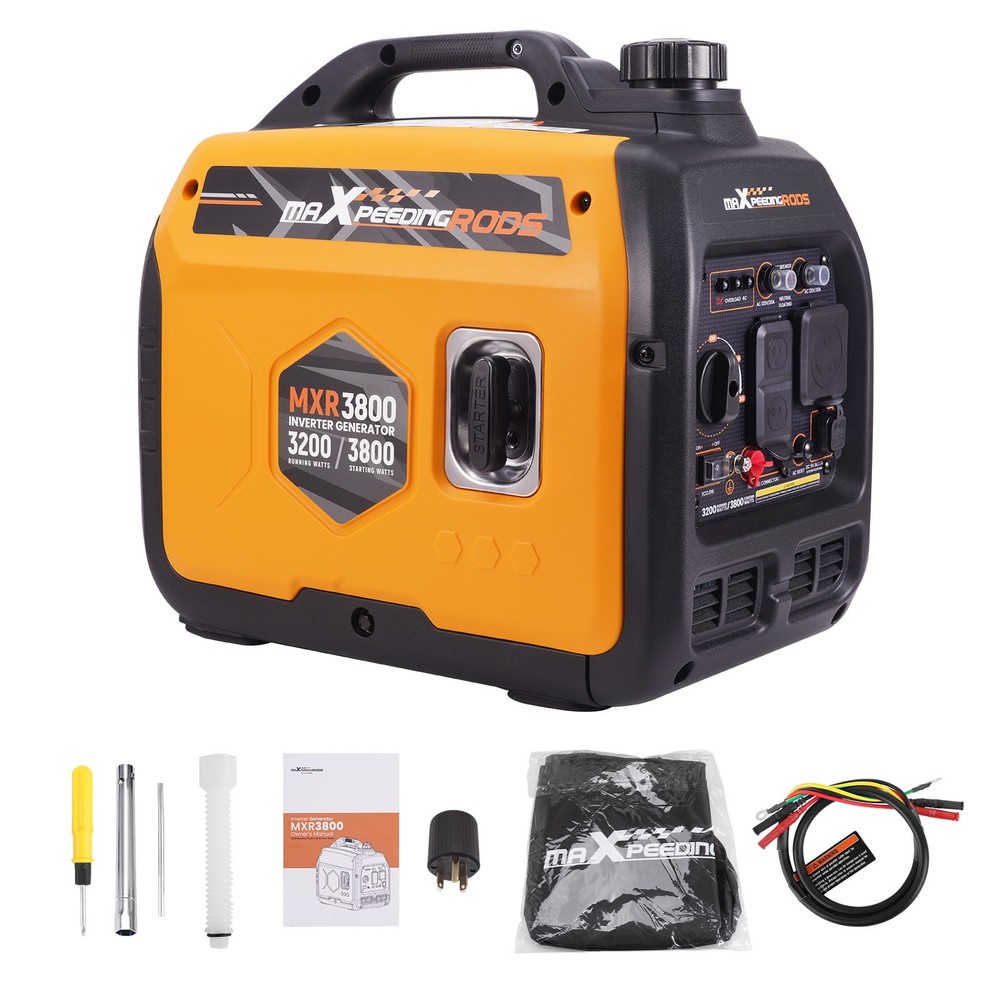 3.2-3.8KW Portable Inverter Generator Gasoline Quiet For Camping Home Backup