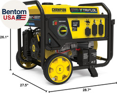 8125-Watt Electric Start Tri-Fuel Portable Generator with CO Shield