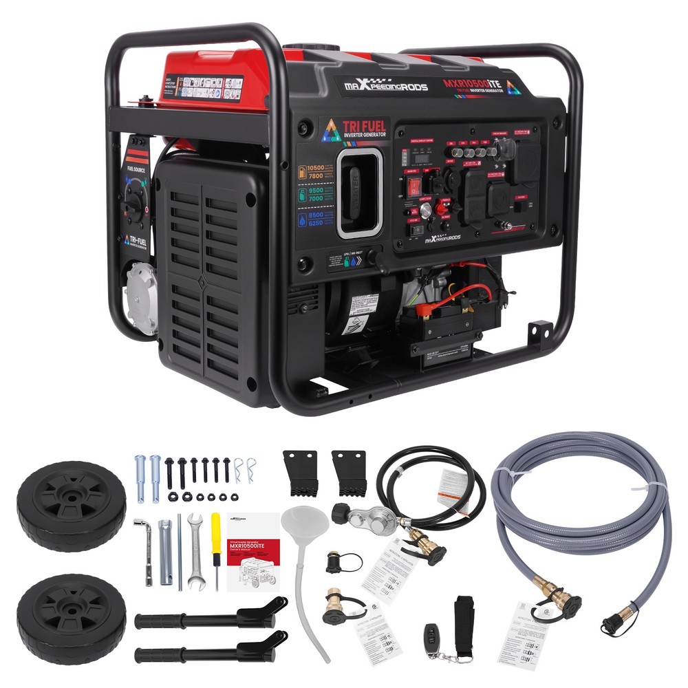 120/240V Tri-Fuel Inverter Generator 10500W LPG Peak for Outdoor Party Camping