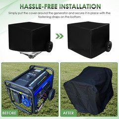 Outdoor Waterproof Generator Cover for WGen2000/3600/5500/7500/9500, Black