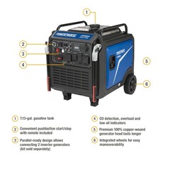 Powerhorse Inverter Generator, 10,500 Surge Watts, 8300 Rated Watts, 120/240V,