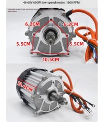 Electric Tricycle 48V 60V 72V 1500W High Speed Brushless Differential Motor