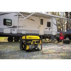 4550Watt recoil start gaslinepowered rv ready portable generator with Co Shield.
