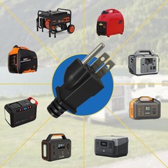 2 Pack Neutral Ground Bonding Plug for Portable Inverter Generator-Camper for Op