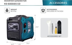 Konner Sohnen KS 6000iEHS CO Gas Inverter Generator + Free Jump Starter