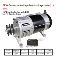 Diesel and Gasoline Generators with All-Copper Pulley 2 kW 3 kW 5/6/8 kW 10 kW