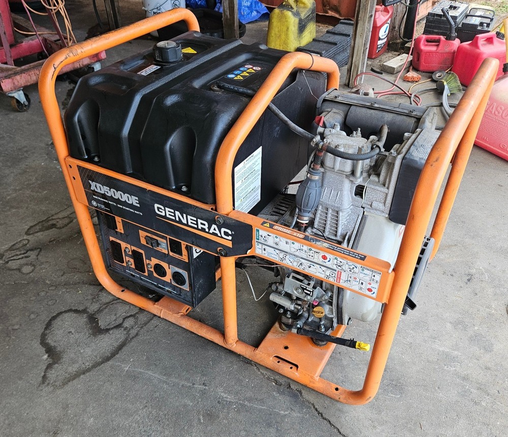 Generac Xd5000e 5000 Watt Portable Diesel Generator – 7 Hrs – Runs Great