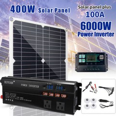 6000W 5000W Inverter Solar Panel Kit Power Generator 100A 110V Home Grid System
