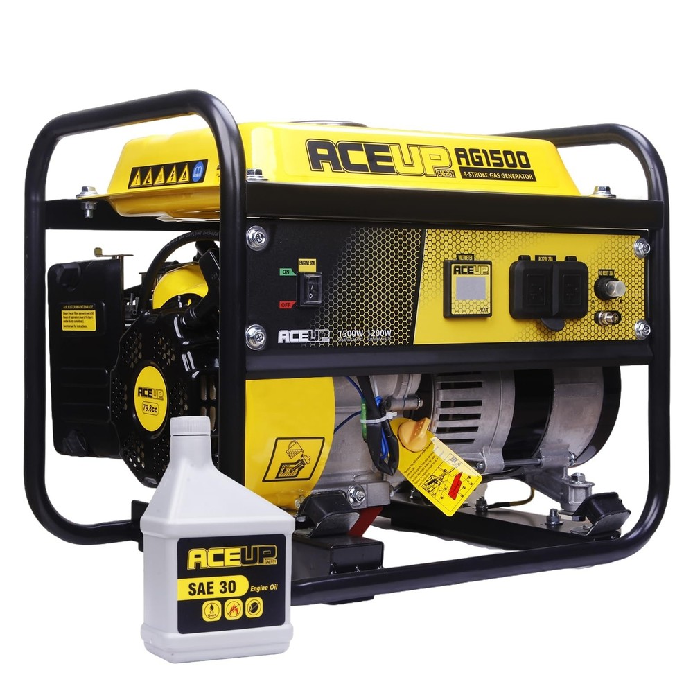 Aceup Energy 1500W Gas Powered Generator Portable Camping Ultralight 1200W Rated