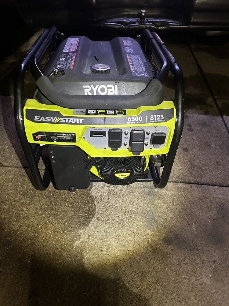 RYOBI 6,500-Watt Gasoline Powered Portable Generator with CO Shutdown Sensor