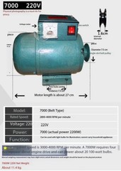 Belt-driven 220V Diesel Engine 1000W Lighting Generator with Small Engine