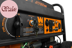 WEN 4750W Dual Fuel Portable Generator Electric Start Wheel Kit 120V 240V
