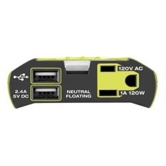 RYOBI CANADA 18V 120-Watt 12V Automotive Power Inverter with Dual USB Ports