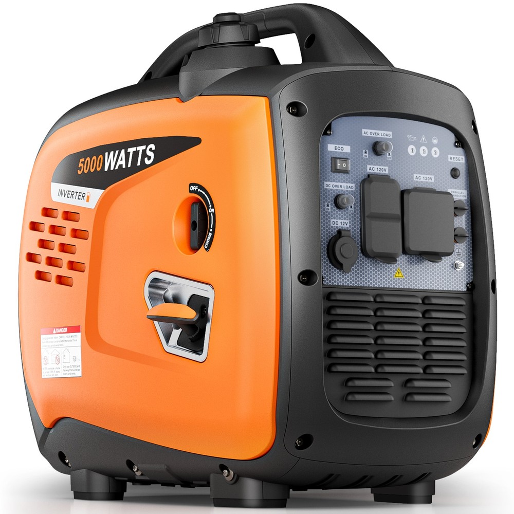 Mutaomay 5KW Portable Inverter Generator Gas Powered Quiet 64dB Home Backup New
