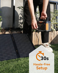 BALDR Solar generator 300W Portable Power Station with 60W solar panel included