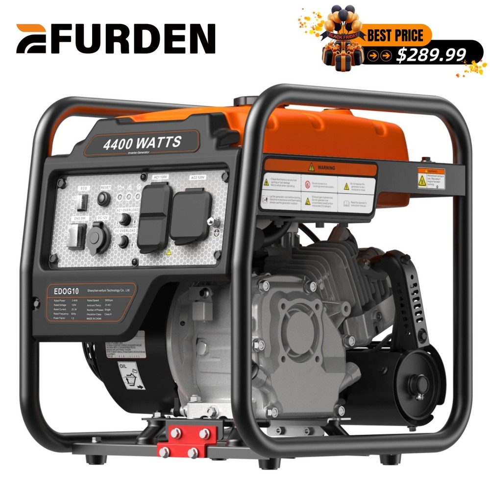 4400Watt Portable Power Generator 4 Stroke 208 cc Engine Heavy Duty Gas Powered