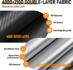 Heavy Duty Waterproof Generator Cover for 5,000-15,000 Watt Generators