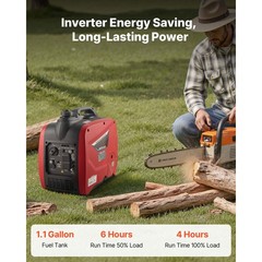 Uimoso Portable Gas-Powered Inverter Generator, 2900W Peak, Quiet Operation