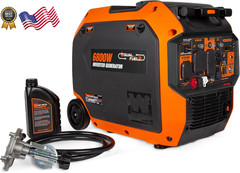 WEN 6800W Quiet Portable Dual Fuel Inverter Generator Electric Start CO Sensor