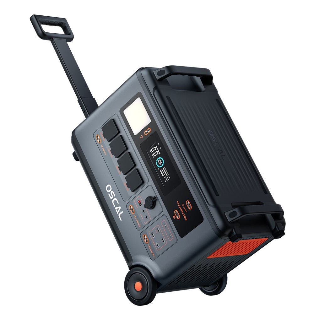 Blackview OSCAL Portable Power Station 6000W LiFePO4 Solar Generator 57600Wh Max