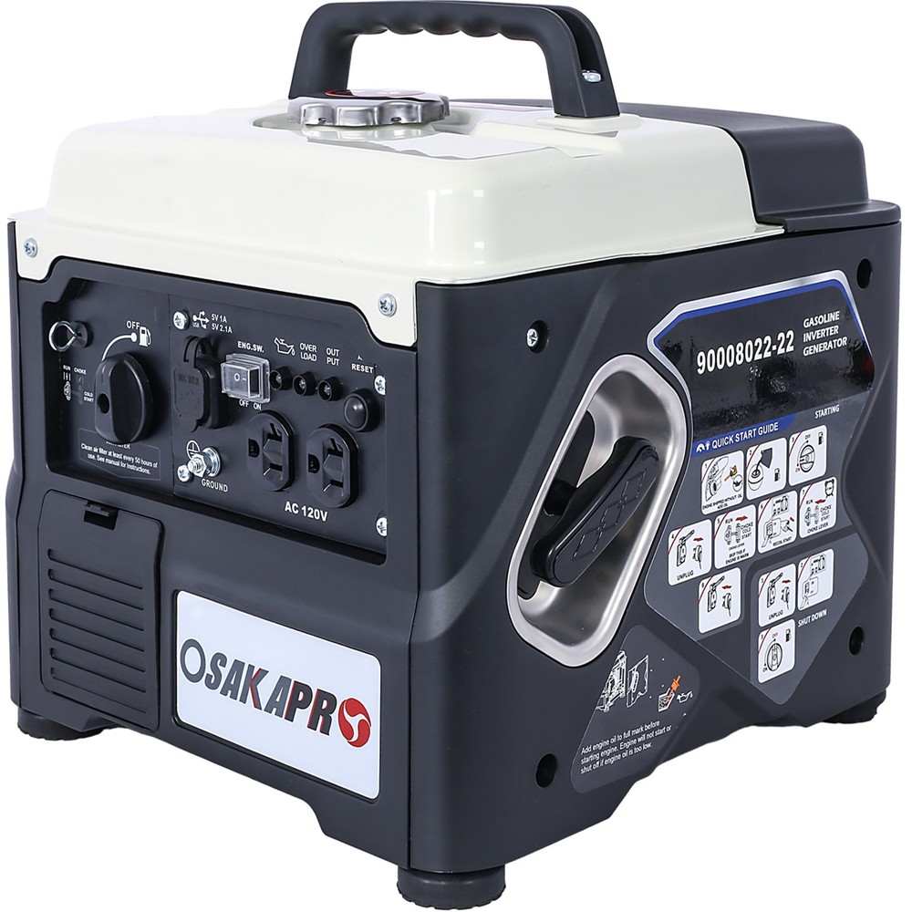 Portable Inverter Generator 1200W Ultra-Quiet Gas Engine Lightweight