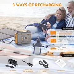 300W Portable Power Station 280Wh AC/DC Solar Generator Outdoor Camping with Bag