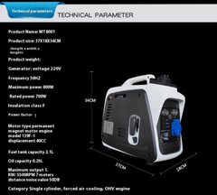 220V Gasoline Generator 1800W Small Silent Digital Variable Frequency Generator